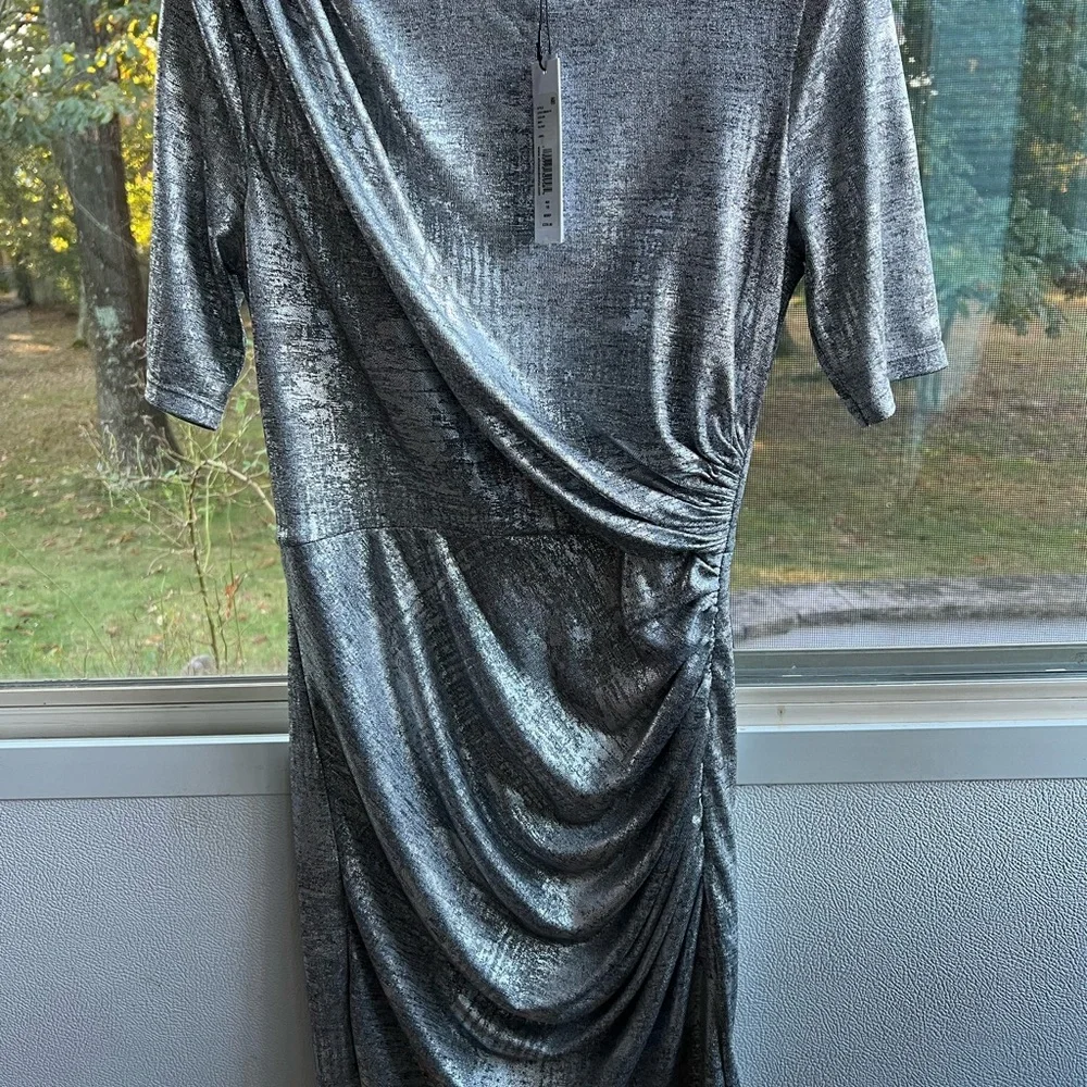 Alice and Olivia Delora Ruched Dress Size 10 - Picture 8 of 16